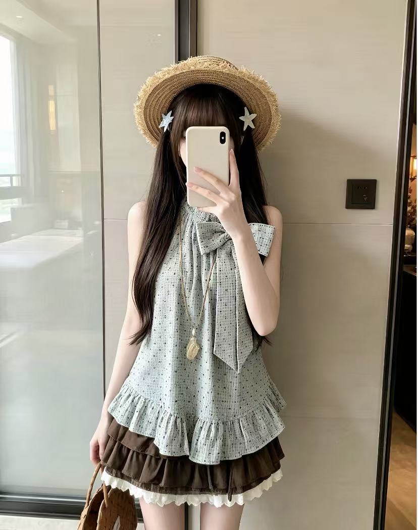 Japanese Vintage Sweeti 2-Piec - Elastic Lace Trim ulasan dan harga