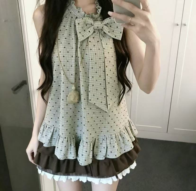 Japanese Vintage Sweeti 2-Piec - Elastic Lace Trim ulasan dan harga