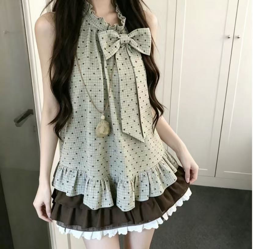 Japanese Vintage Sweeti 2-Piec - Elastic Lace Trim ulasan dan harga