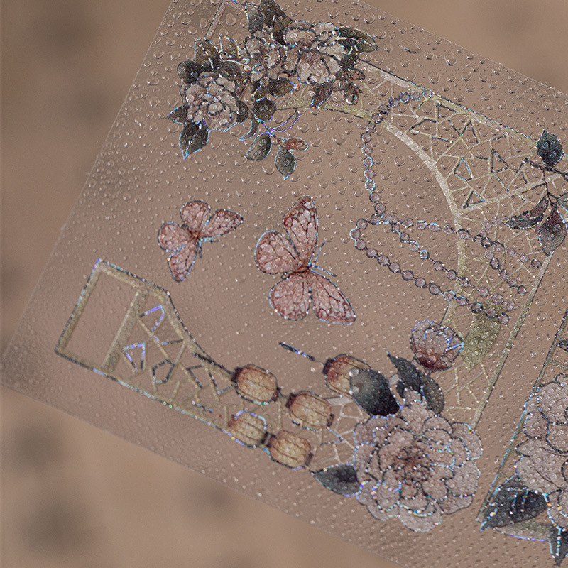 3pcs Chinese style Bronzing fl - Embellishments For Scrapbooking ulasan dan harga