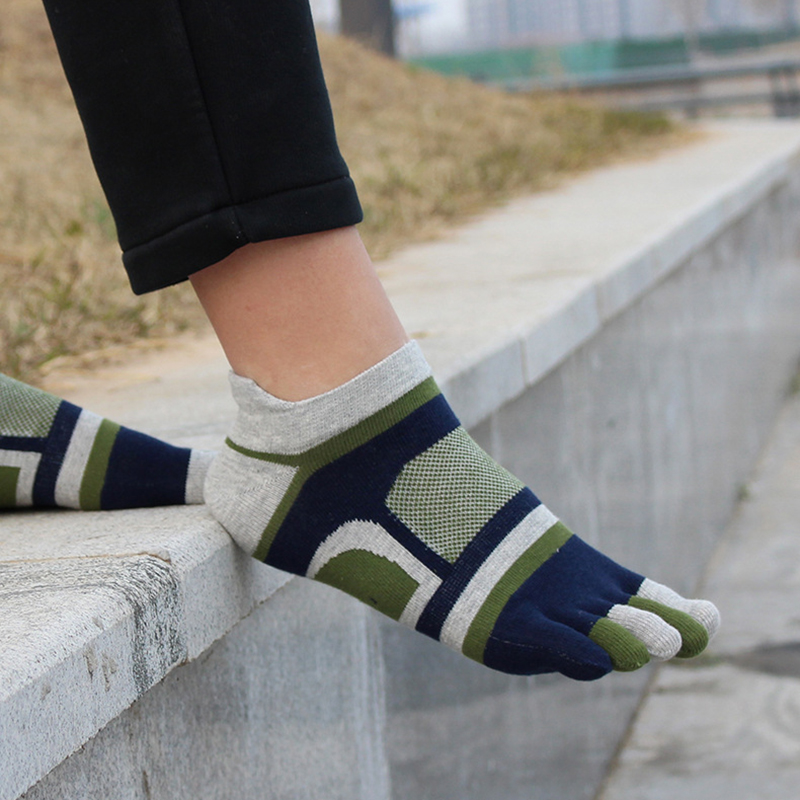 1/5 Pairs  Men’s Five-Toe Athl - Embellish Knit ulasan dan harga